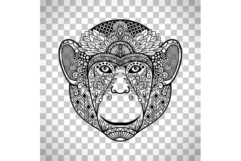 monkey-face-with-ethnic-motifs