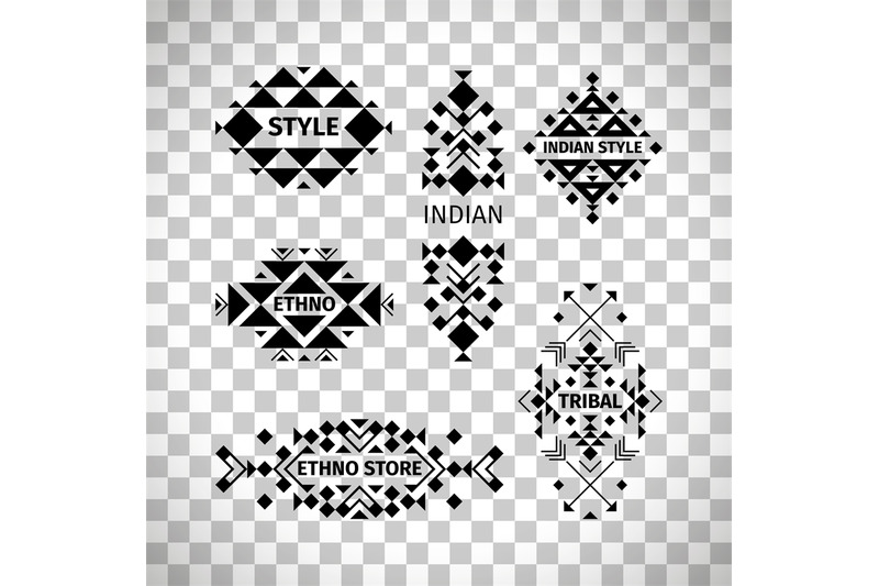tribal-logo-set-on-transparent-background