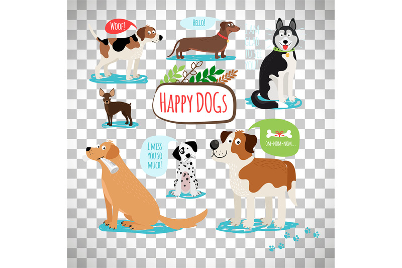 cartoon-dogs-on-transparent-background