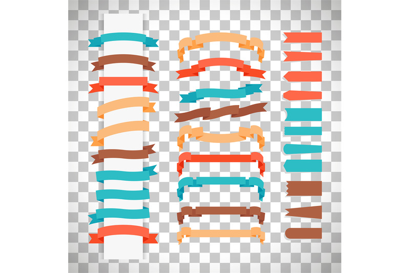 retro-style-ribbons-on-transparent-background