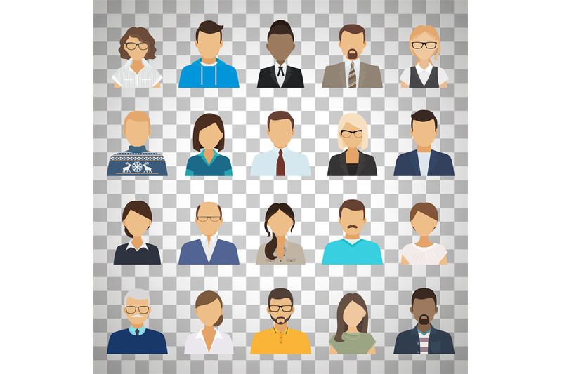 business-people-avatars-on-transparent-background