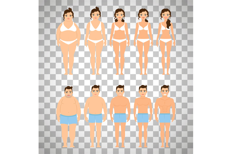 cartoon-people-before-and-after-diet
