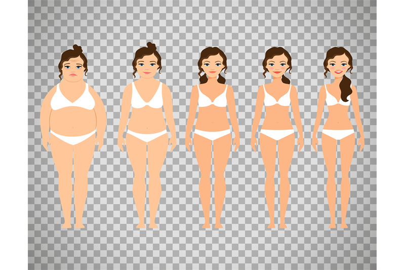 cartoon-woman-before-and-after-diet