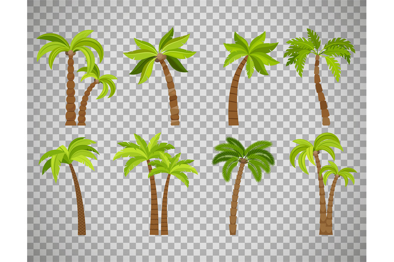 palm-trees-set-on-transparent-background