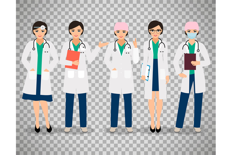 female-doctors-on-transparent-background