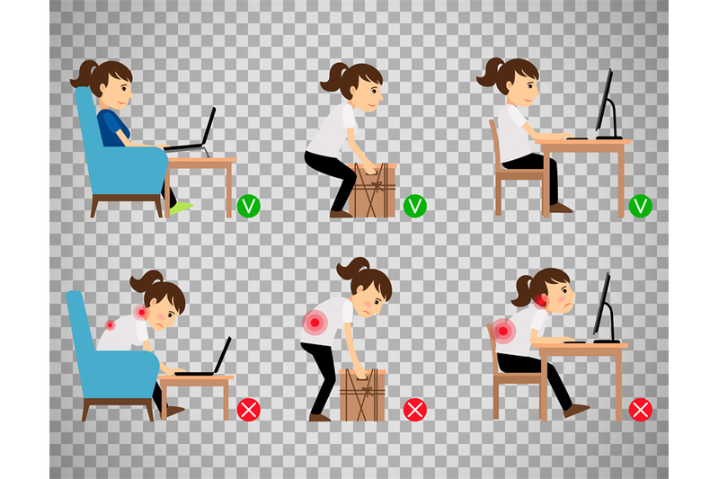 woman-sitting-and-working-correct-postures