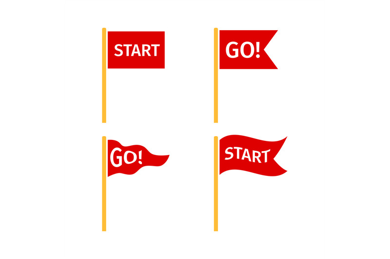 red-flags-set-on-white-background