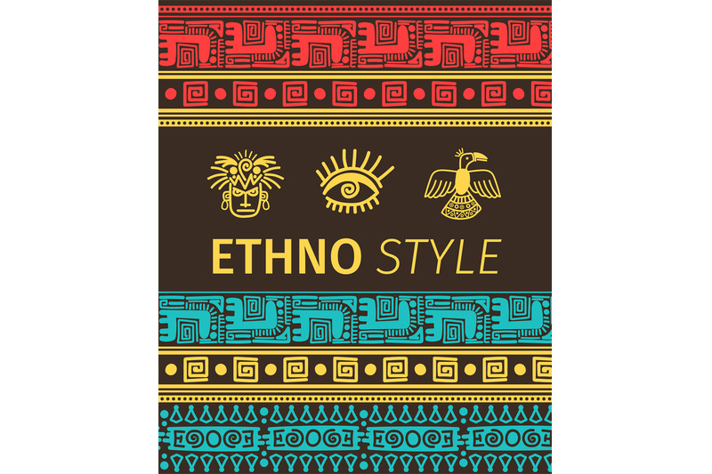 ethno-banner-with-tribal-symbols