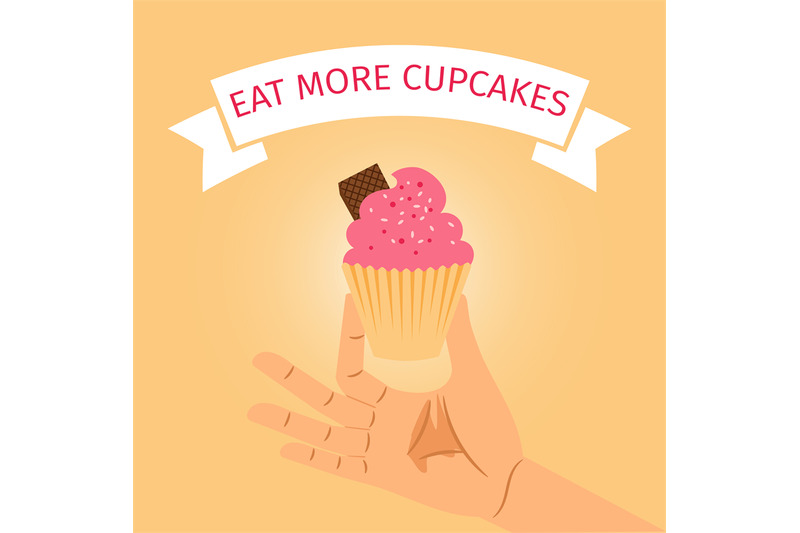 eat-more-cupkakes-poster-design