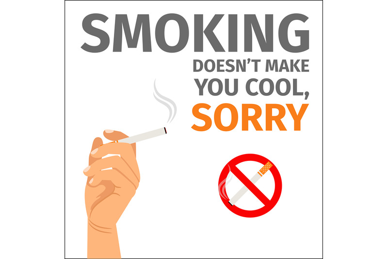 hand-and-no-smoking-sign-poster