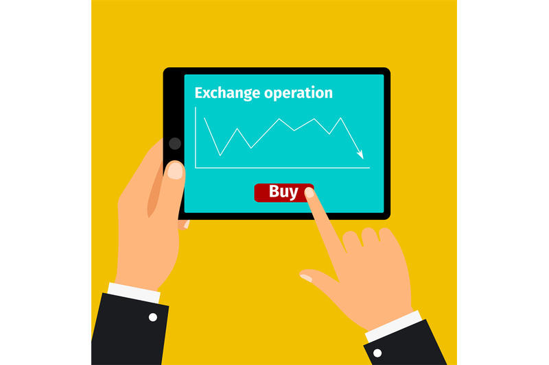 tablet-with-stock-exchange-graphic