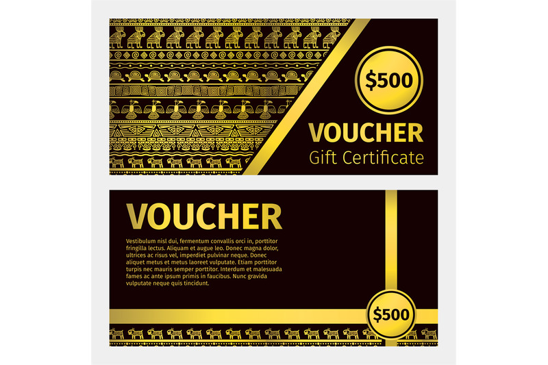 voucher-certificate-golden-template