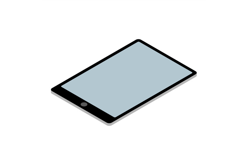 tablet-pc-isometric-isolated-on-white