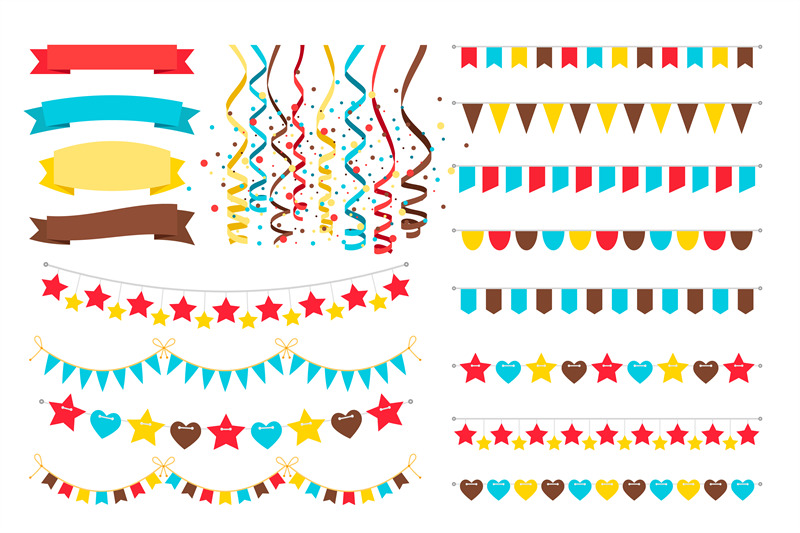 multicolor-garlands-flags-and-pennant