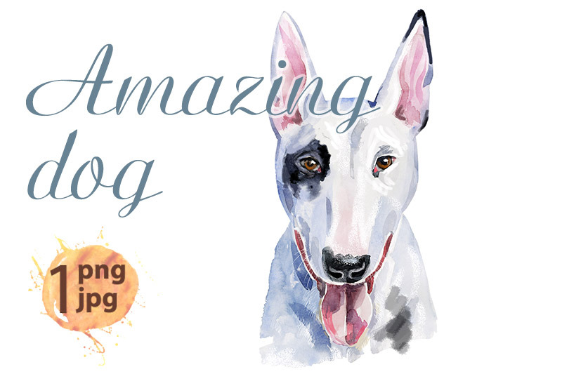 watercolor-portrait-of-bull-terrier