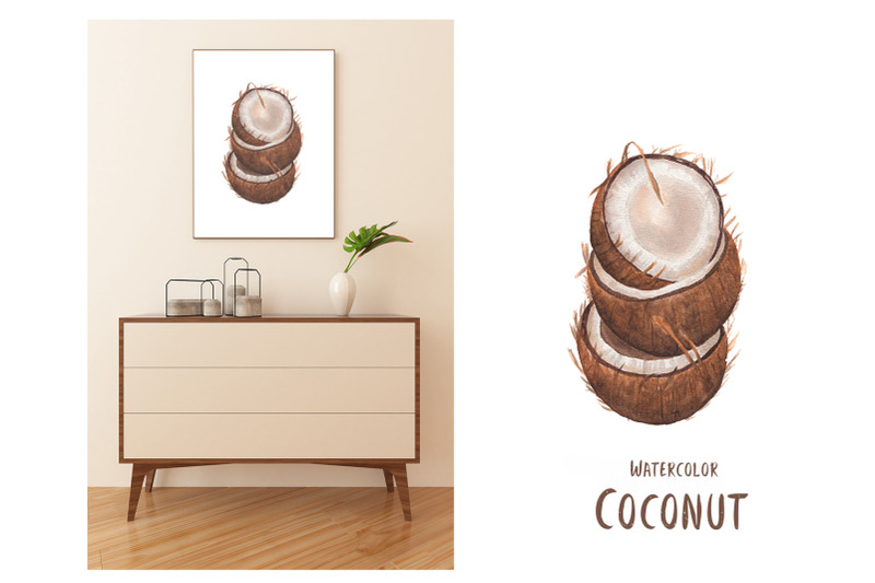 watercolor-coconut-nbsp-illustration