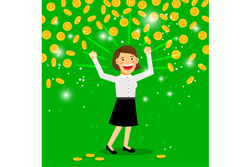 money-rain-and-happy-woman