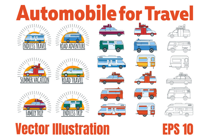 set-of-automobile-for-travel