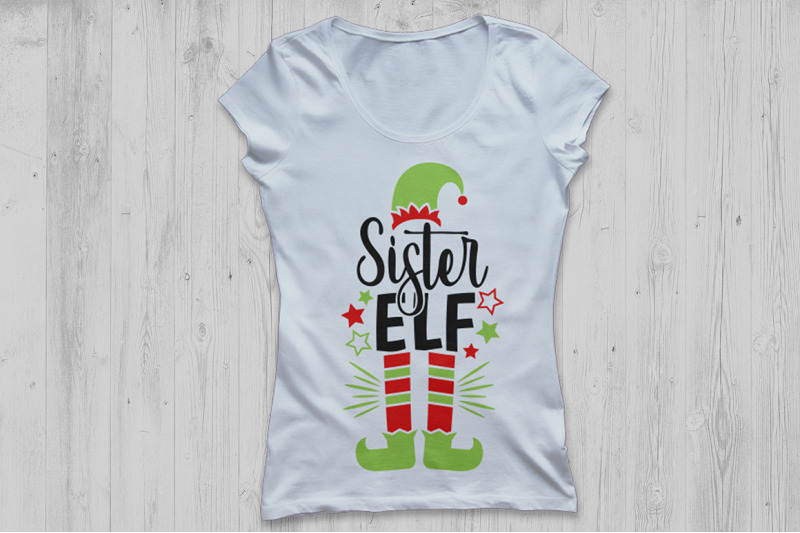 Sister Elf Svg Christmas Svg Elf Svg Sister Svg Elf Hat Svg By Cosmosfineart Thehungryjpeg Com