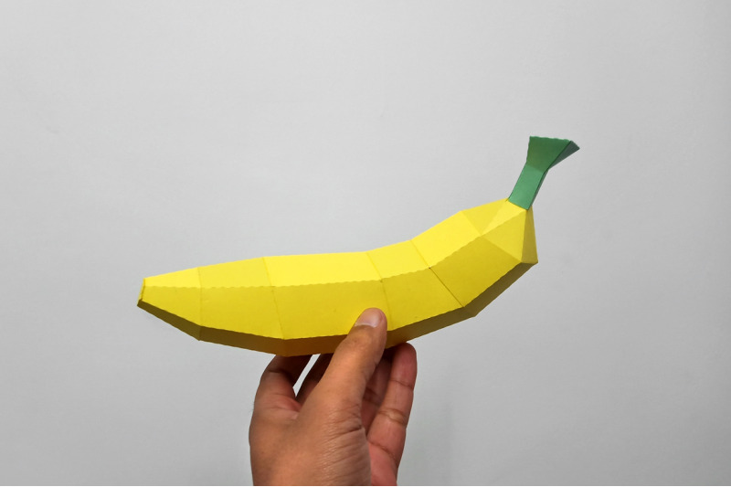 DIY Banana - 3d papercraft By PAPER amaze | TheHungryJPEG