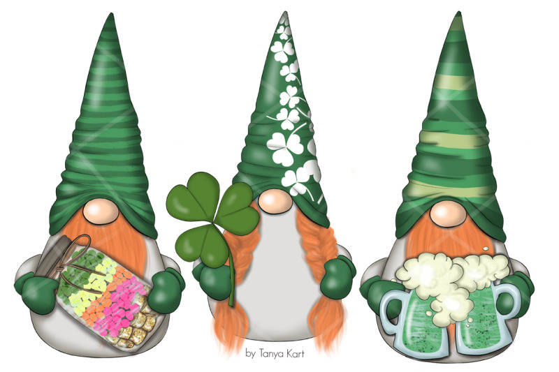 st-patricks-gnomes-icons-amp-pattern