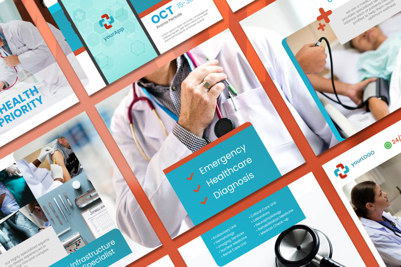 medical-social-media-post-template-with-a-red-color-theme