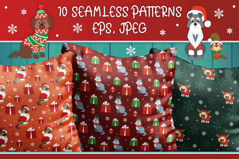 woof-christmas-seamless-patterns-with-cute-doggies