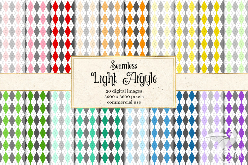 light-argyle-digital-paper