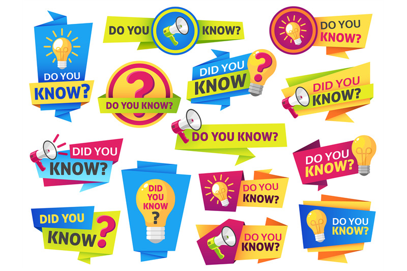 do-you-know-label-sticker-with-did-you-know-speech-bubbles-and-questi