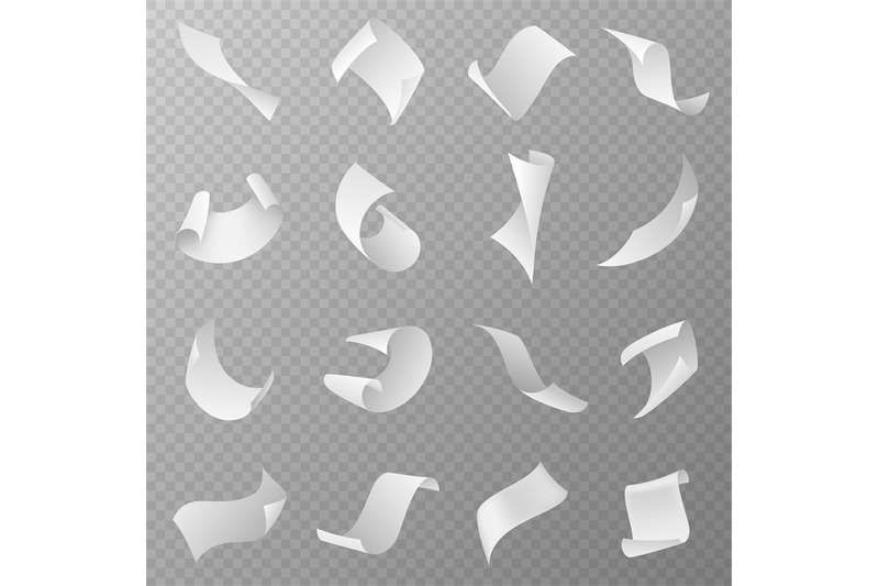 flying-papers-blank-white-paper-sheet-falling-down-with-curved-corner