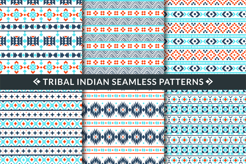 tribal-indian-seamless-patterns-aztec-maya-and-mexican-ethnic-orname