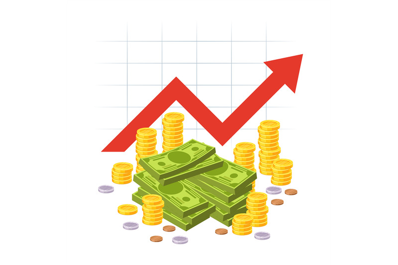 cartoon-savings-value-growth-money-profit-with-red-rising-up-graph-ar