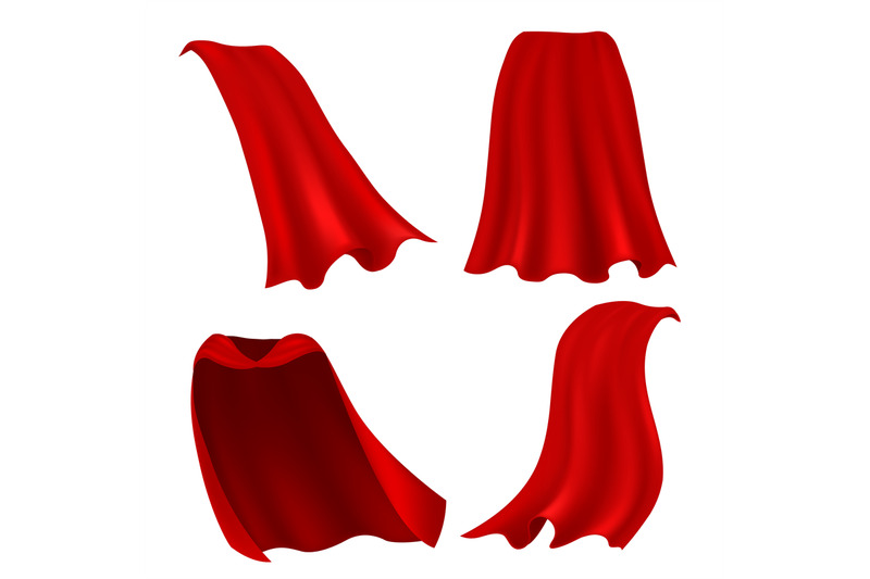 red-cape-realistic-draped-scarlet-cloak-front-side-and-back-view-si