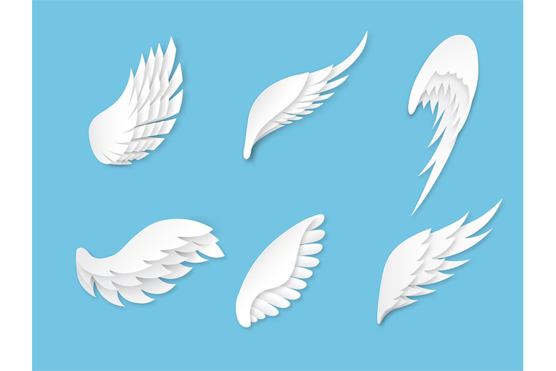 paper-wings-artificial-white-different-shapes-wings-decoration-heral