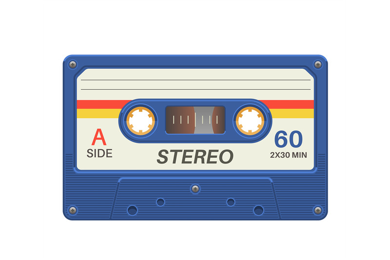 stereo-cassette-retro-audio-tape-with-music-record-for-vintage-poster