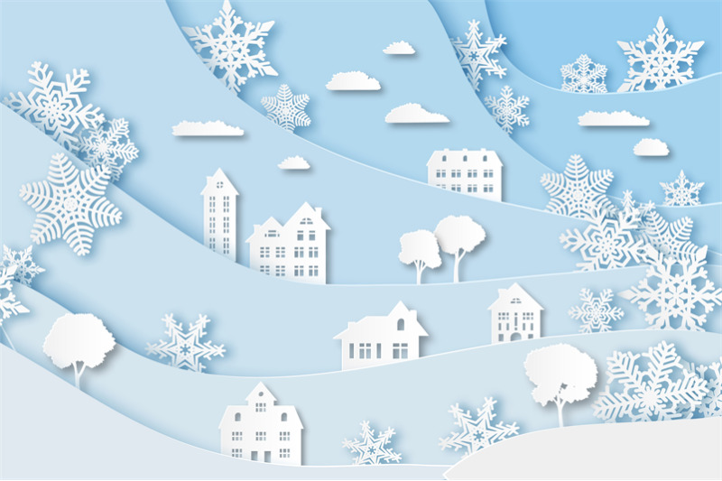 winter-village-christmas-holidays-white-landscape-with-house-snowing