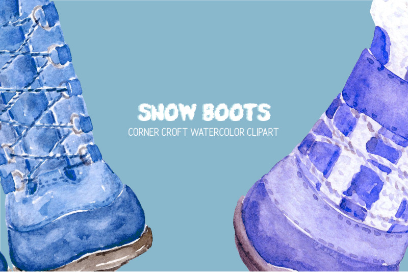 watercolor-winter-boots-and-snow-boots