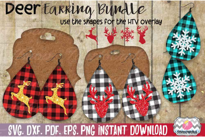 svg-dxf-pdf-png-and-eps-deer-earring-template-bundle-stacked-rein