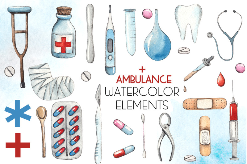 ambulance-watercolor-collection