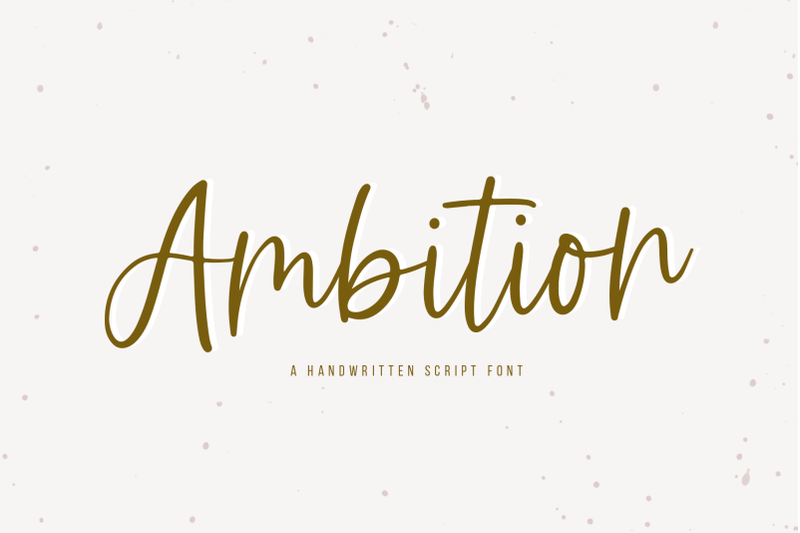 ambition-handwritten-script-font