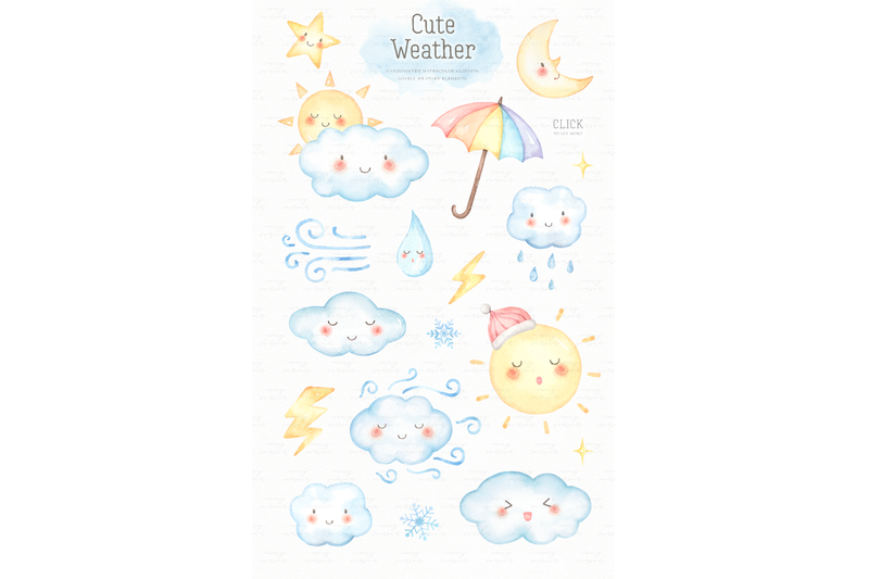 cute-weather-watercolor-clip-arts