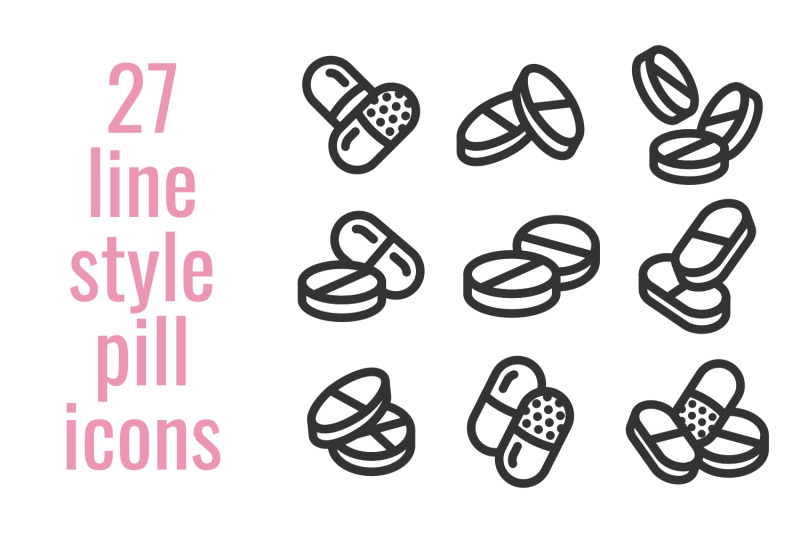 27-line-style-pill-icons