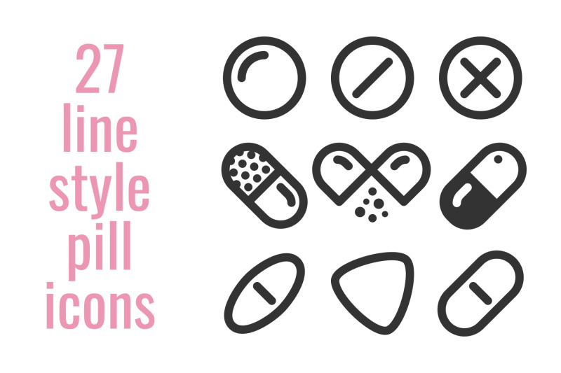 27-line-style-pill-icons
