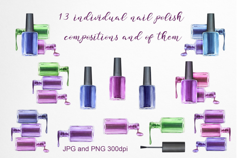 watercolor-set-of-nail-polish-fashion-and-beauty-manicure-kit