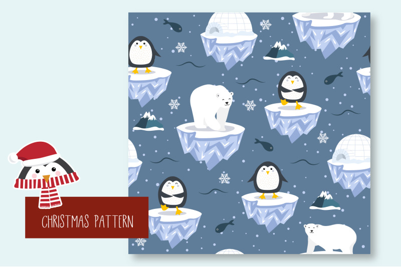 christmas-seamless-pattern-penguin