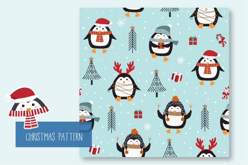 christmas-seamless-pattern-penguin