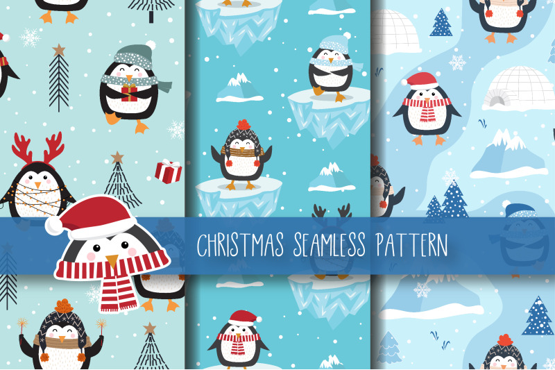 christmas-seamless-pattern-penguin