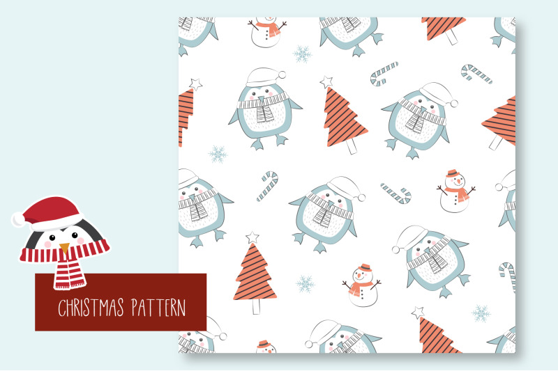 christmas-seamless-pattern-penguin