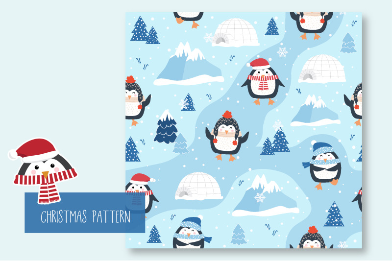 christmas-seamless-pattern-penguin