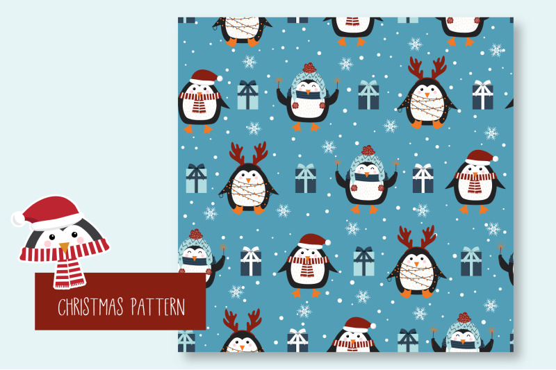 christmas-seamless-pattern-penguin